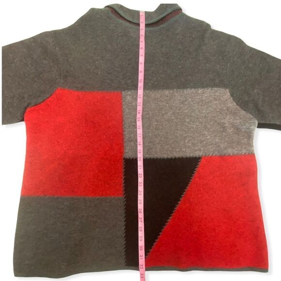 Elisabeth Liz Claiborne Wool Patchwork Coat - Picture 10 of 12